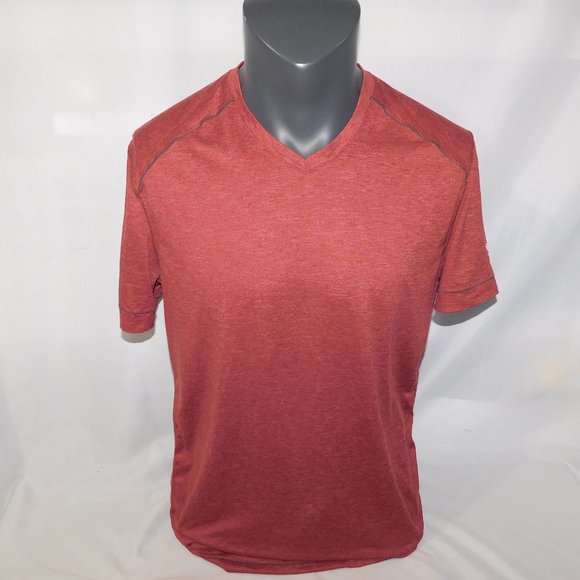 Roots Other - Roots Activewear Mens M Burgundy Short sleeve V neck Running Workout  T Shirt